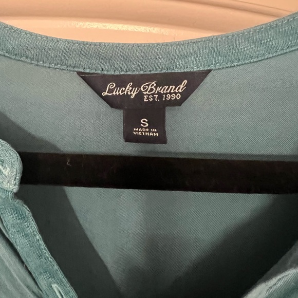 Lucky Brand Turquoise Button Down Shirt Size S - Picture 4 of 4